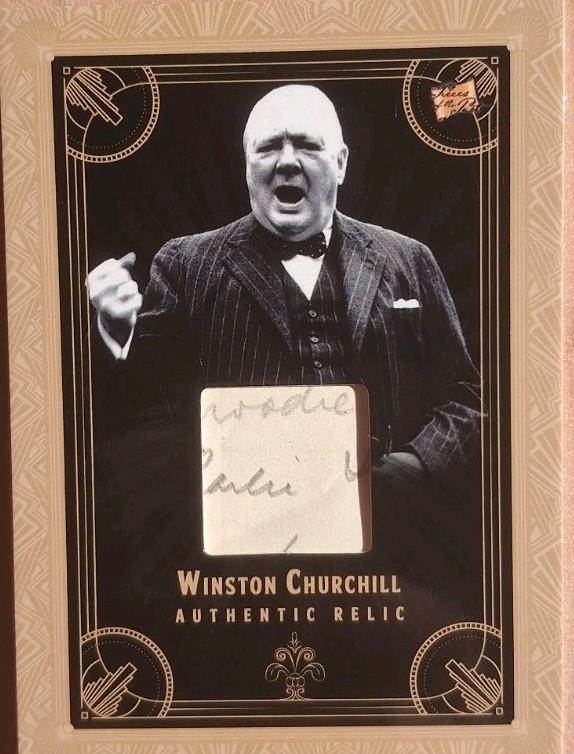 Pieces Of The Past Winston Churchill Handwritten Relic Pieces Of The Past Winston Churchill Handwritten Relic