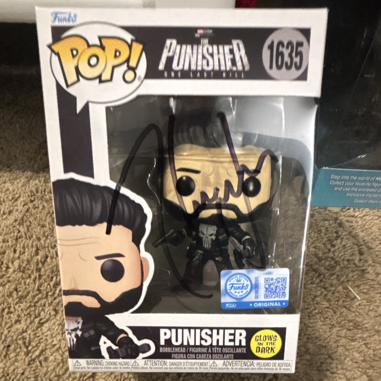 Funko Punisher #1635 Marvel Collector Corps  Thomas Jane Autograph JSA COA