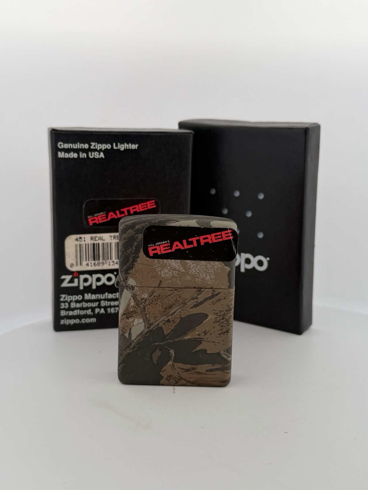 451 Zippo Real Tree Hardwoods Lighter Camouflage Vintage Rare Colorway