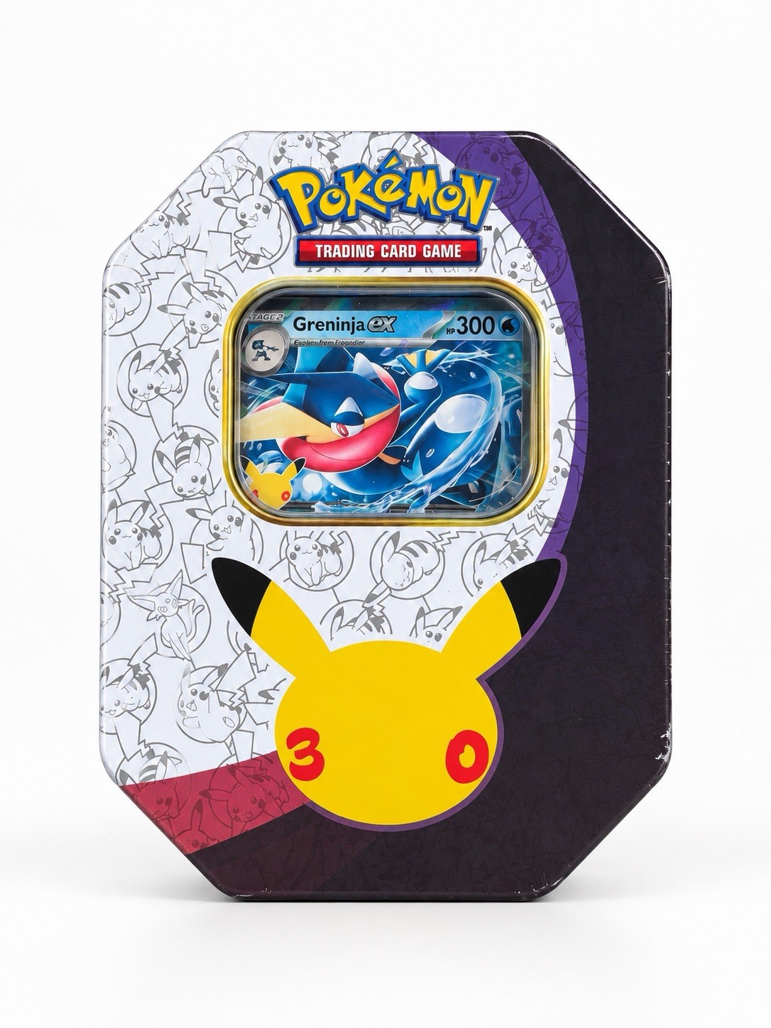 Pokémon TCG 30th Celebration Greninja ex Tin – Pikachu Anniversary Collectible