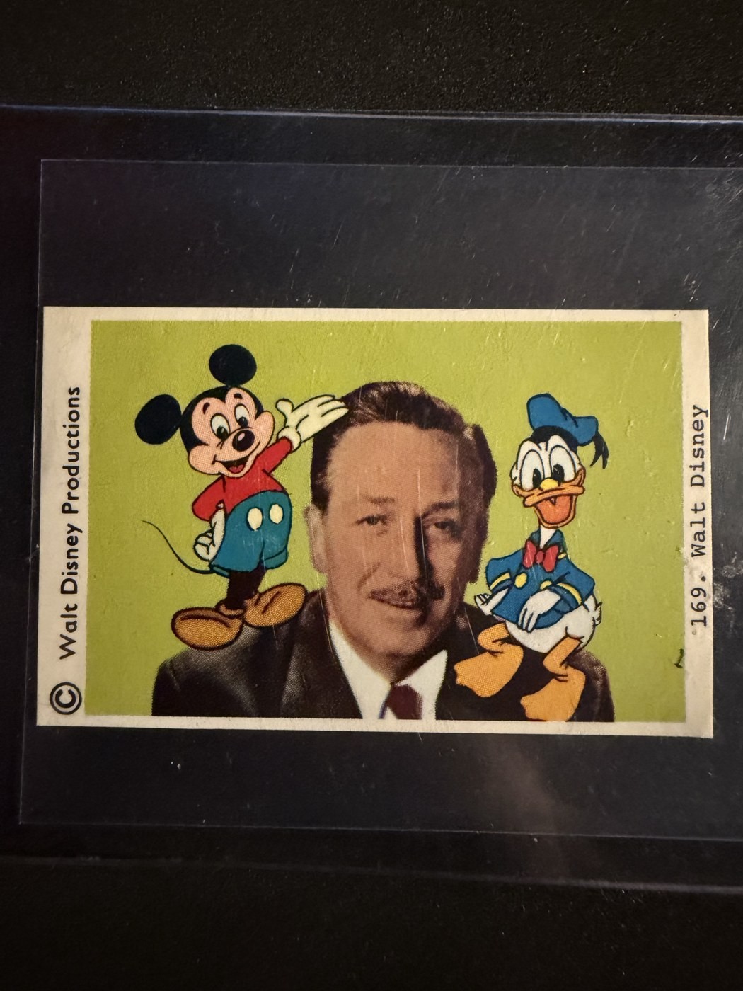 Rare HTF Walt Disney Card #169 Mickey Mouse Donald Duck Vintage Blank Back