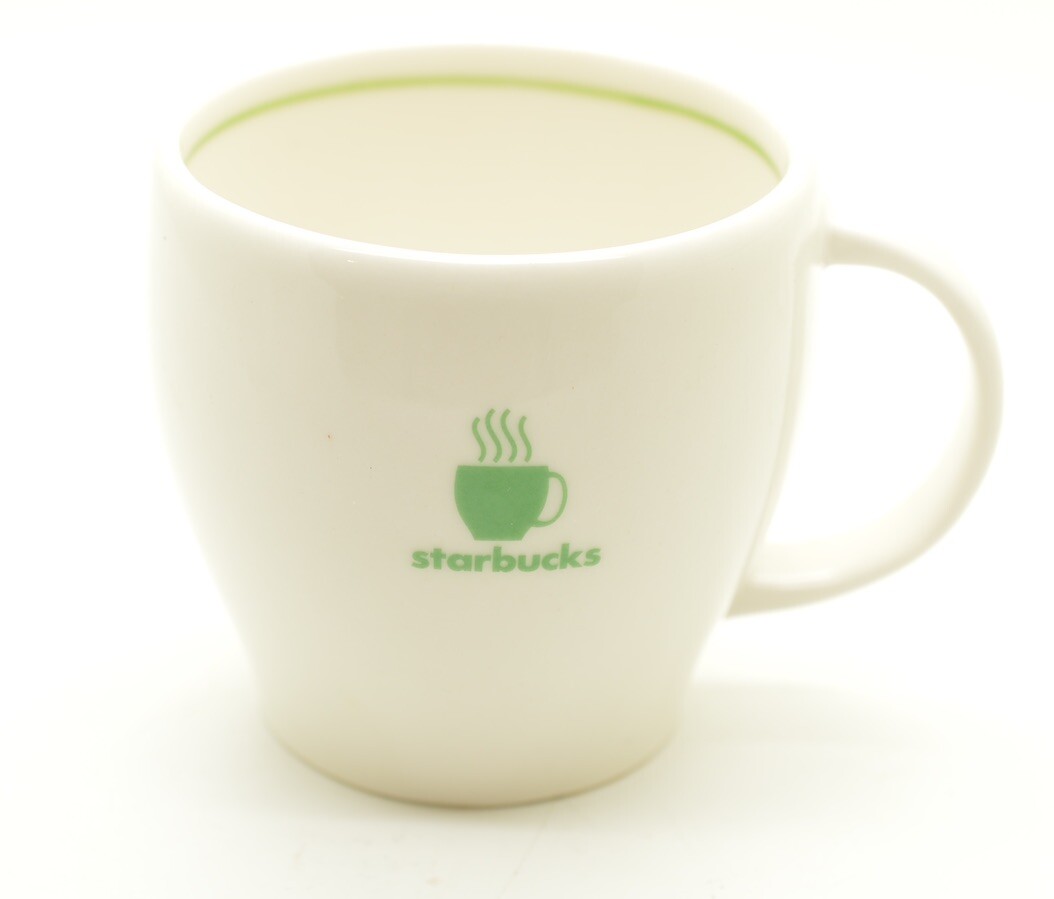Starbucks 2003 Barista Abbey Green Mug Logo Coffee Mug Cup 12 oz