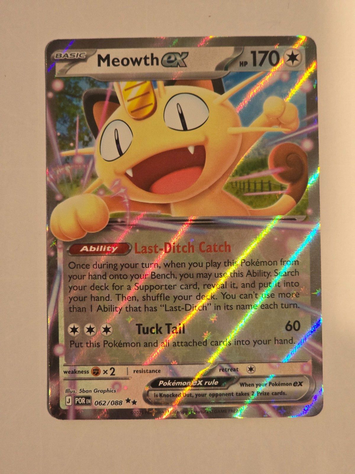 POKEMON Meowth EX 062/088