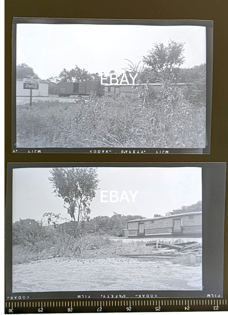 1955 New Haven RR Millbury, MA After Flood Station, Freight Yard Photo Negatives