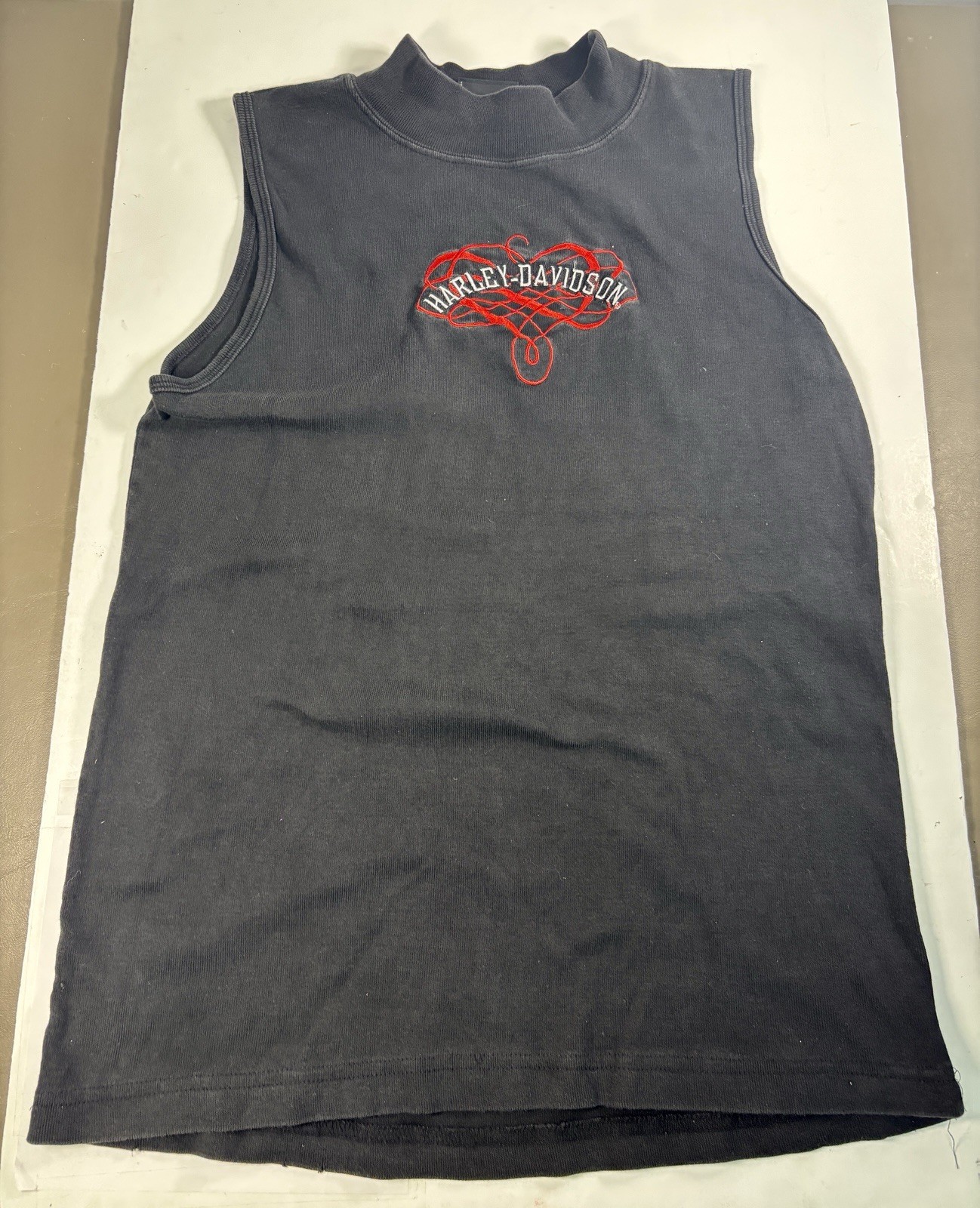 Vintage Harley Davidson Texas Bedford TX Muscle Shirt XL Made USA Embroidered