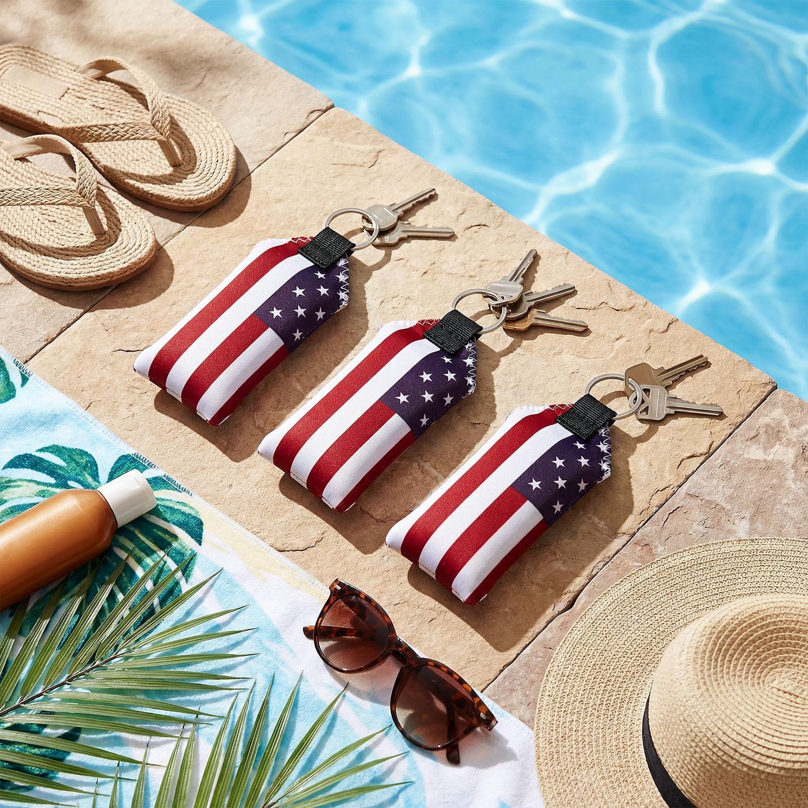 XL Floating Keychain for Boat Keys 3 Pack | Waterproof, Scratch-resistant, High-