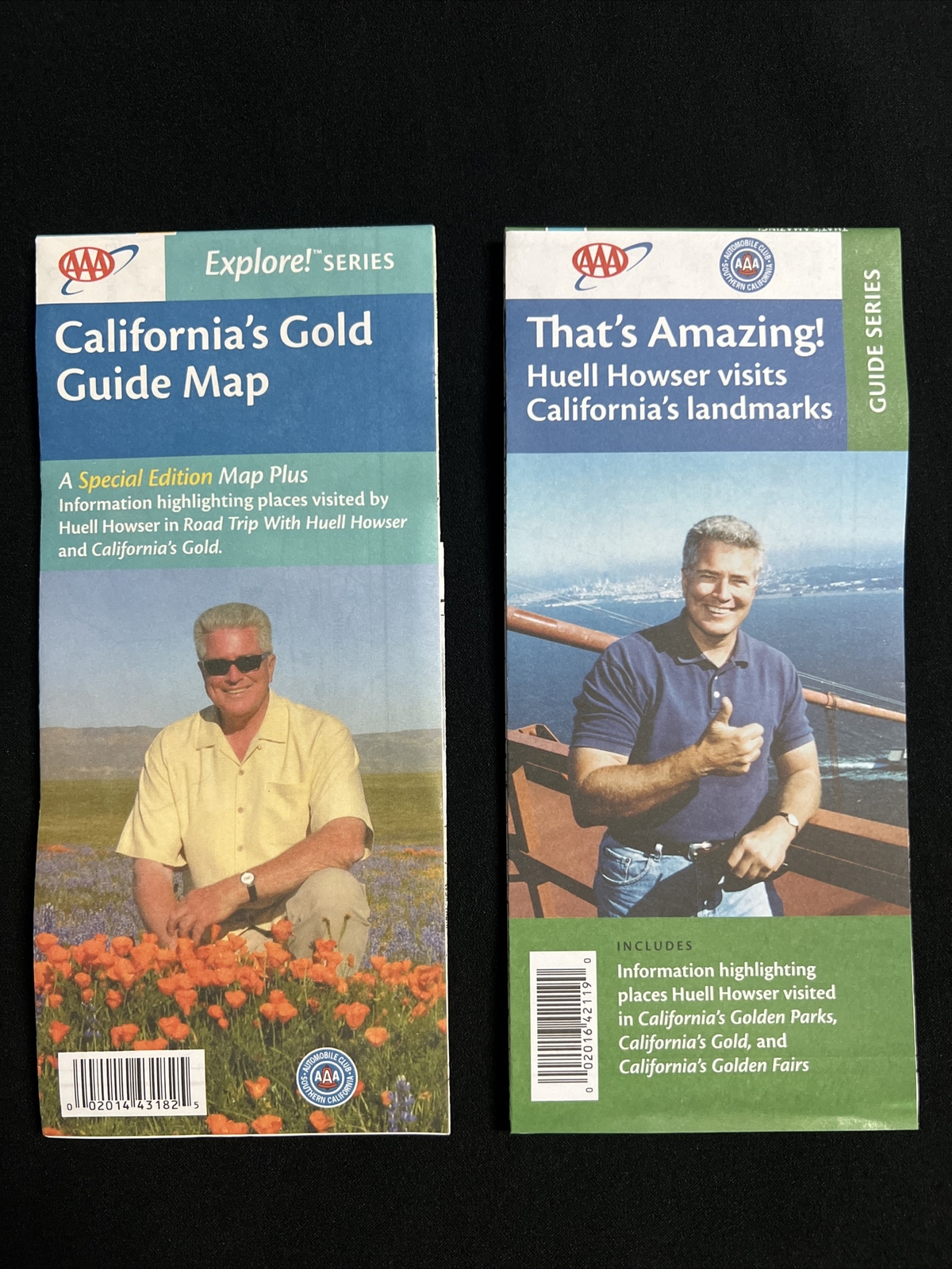 2 NEW Huell Howser Limited Edition AAA Maps California’s Gold & That’s Amazing