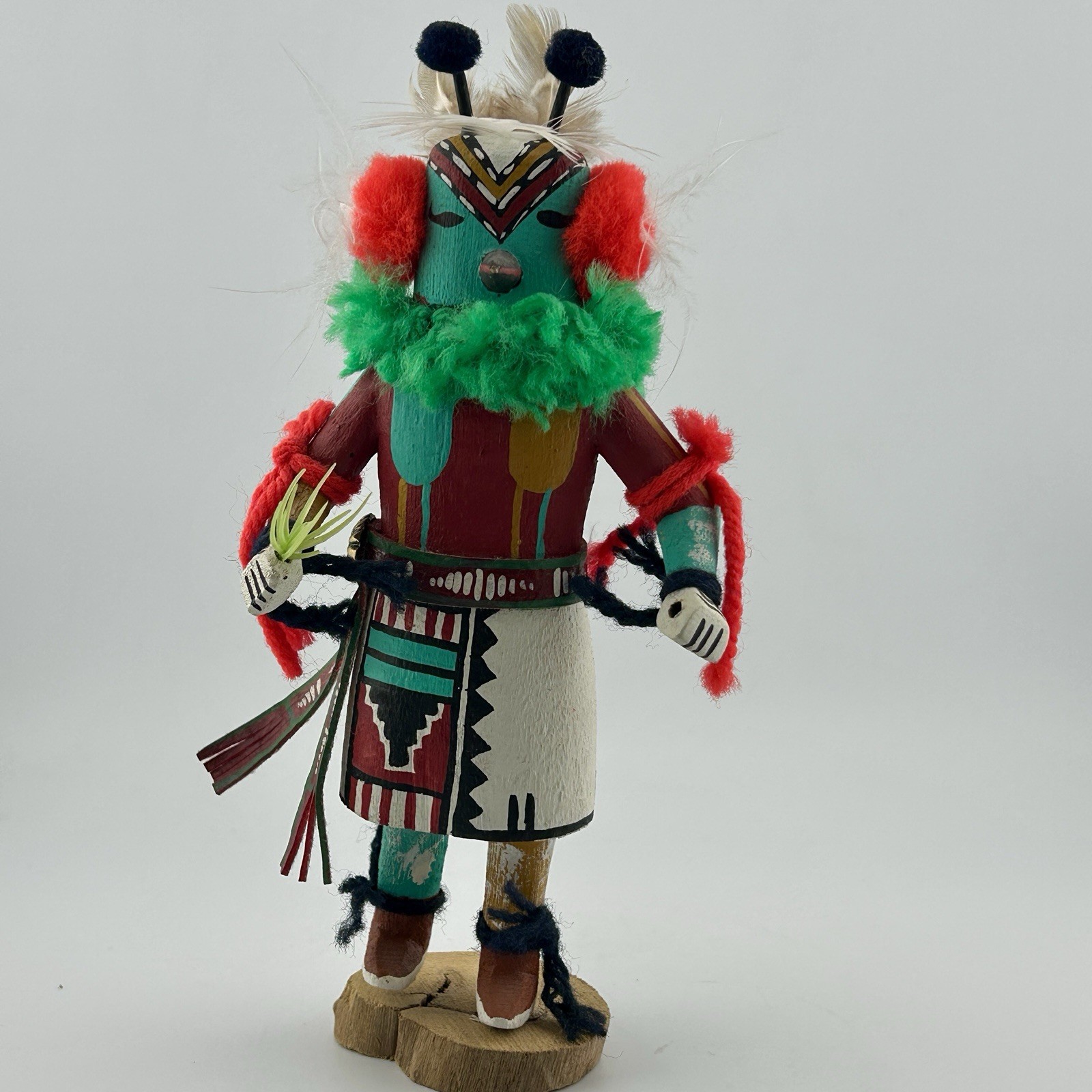 Terrance Lewis Hopi Poli Taka Butterfly Man Kachina Doll 7″ 1980s VTG