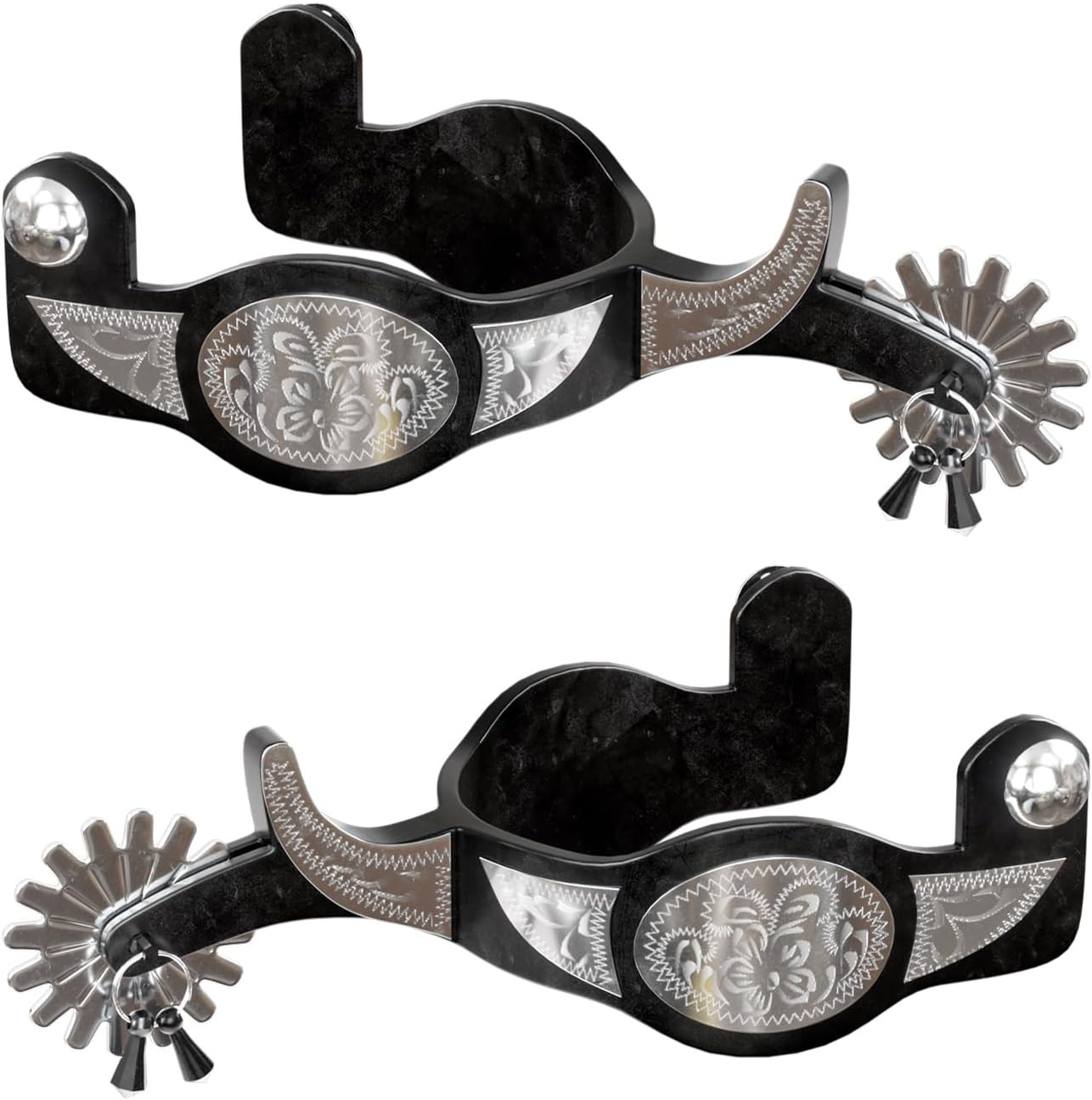 Western Cowboy Spurs, 1 Pair Horse Spurs with Rowels, Antique Men Horse Boot Spu