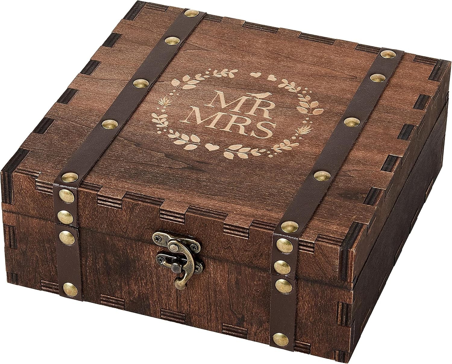Mr and Mrs Wedding Keepsake Box for Couples, Bridal Shower Gifts for Bride to...