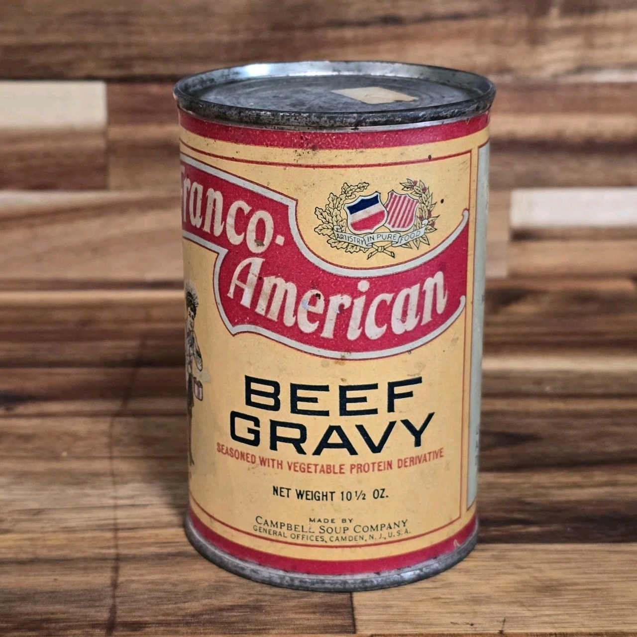 Vintage 1940’s Campbell Soup Franco American Beef Gravy Tin Unopened Full NOS