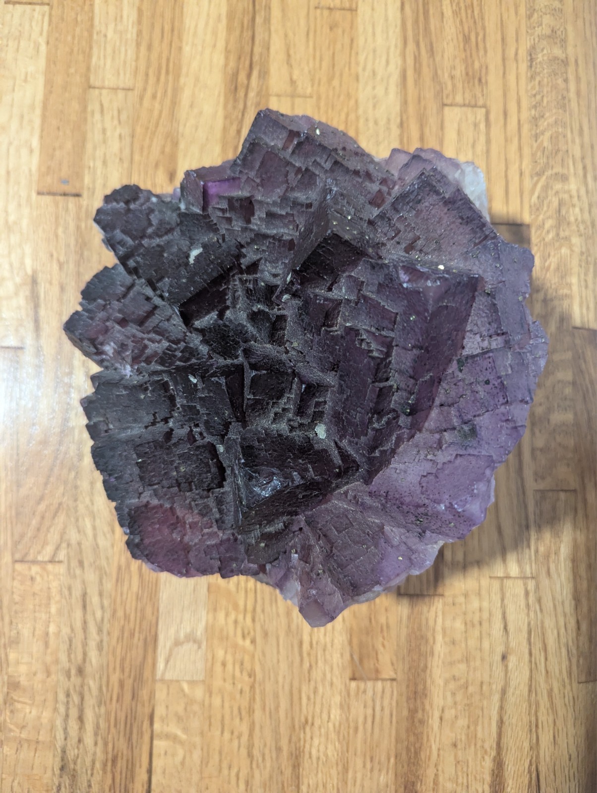 8 lb 14 oz Purple Fluorite Crystal Large Cluster Deep Color