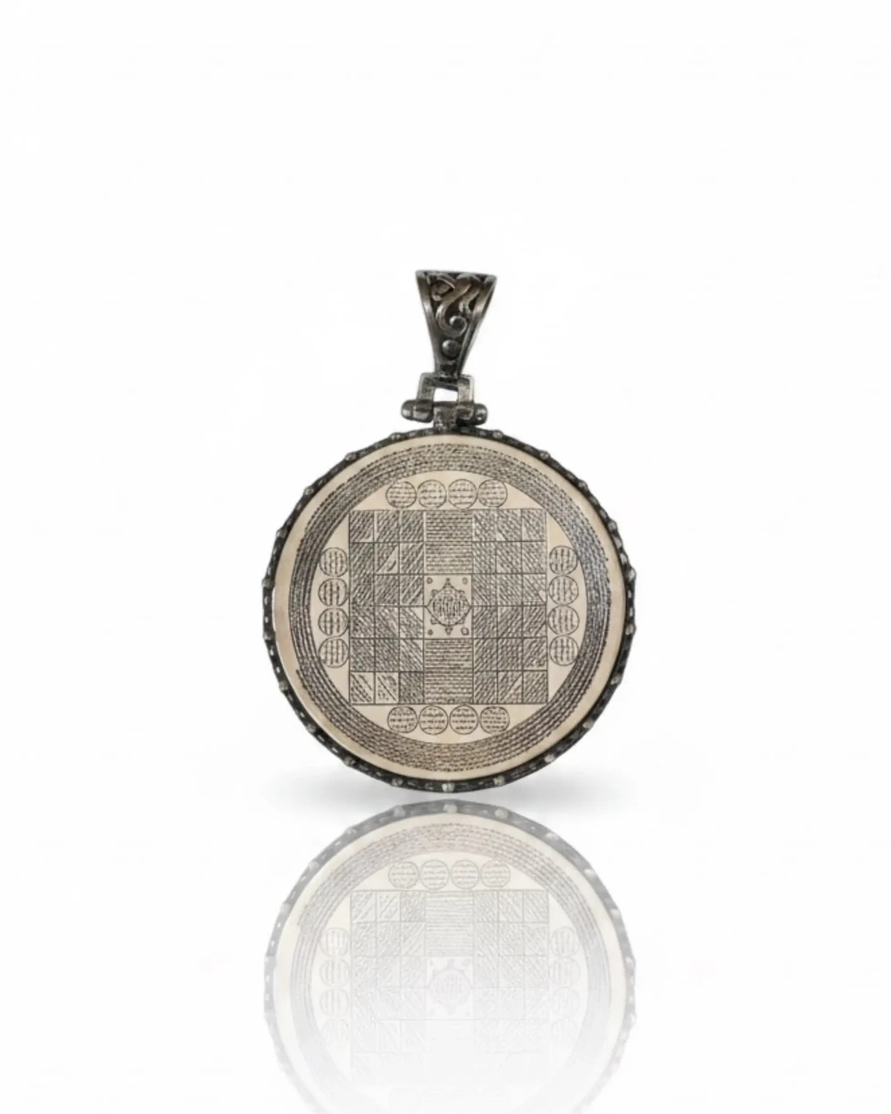 925 Sterling Silver Arbain-i Idrisiyye Wisdom Talisman Pendant Amulet Necklace