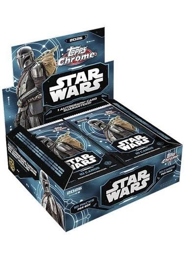 2026 TOPPS CHROME STAR WARS HOBBY BOX (1 AUTO) SEALED BOX