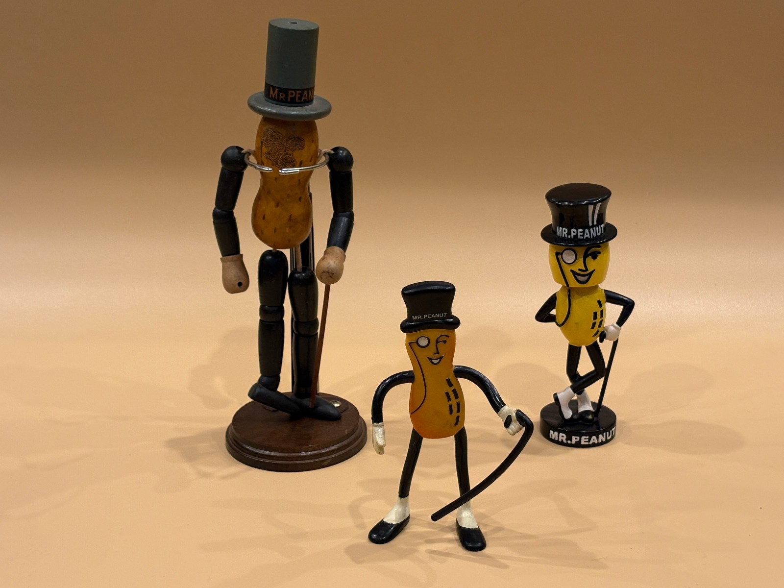 Mr. Peanut - Vintage Collectable Figures - Bobblehead, Gumby, HTF Jointed Doll