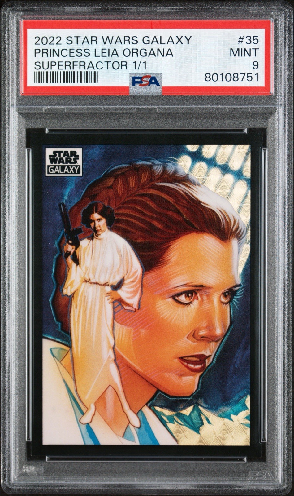 2022 Topps Chrome Star Wars Galaxy Princess Leia  Organa #35 Superfractor 1/1
