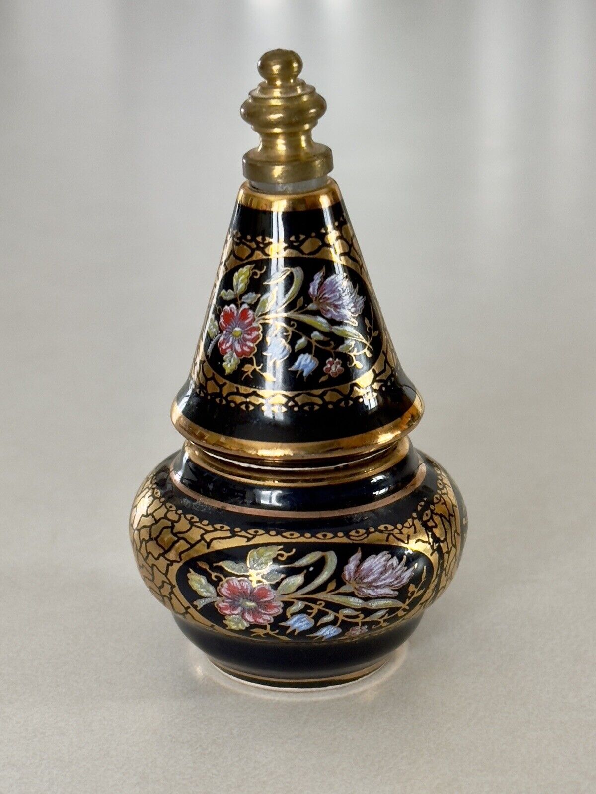 Vintage Venus Series Perfume Bottle Made In Greece With Brass Top