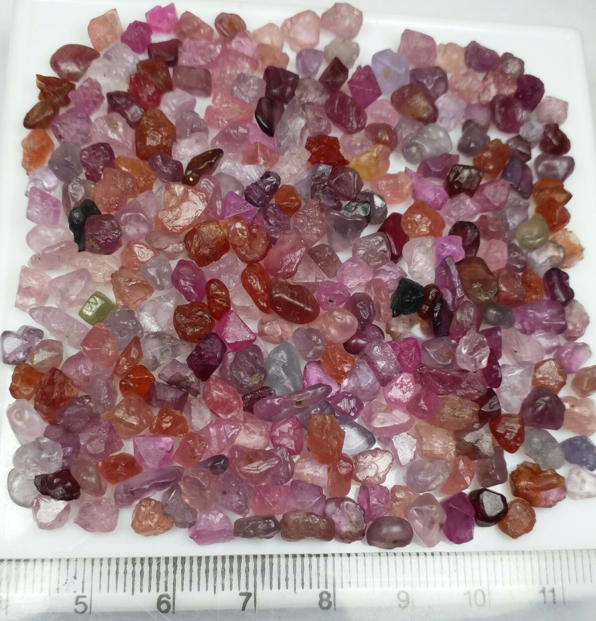 Burmese red & pink spinel river tumbled crystals, best for jewellery. 50 gm. SB2
