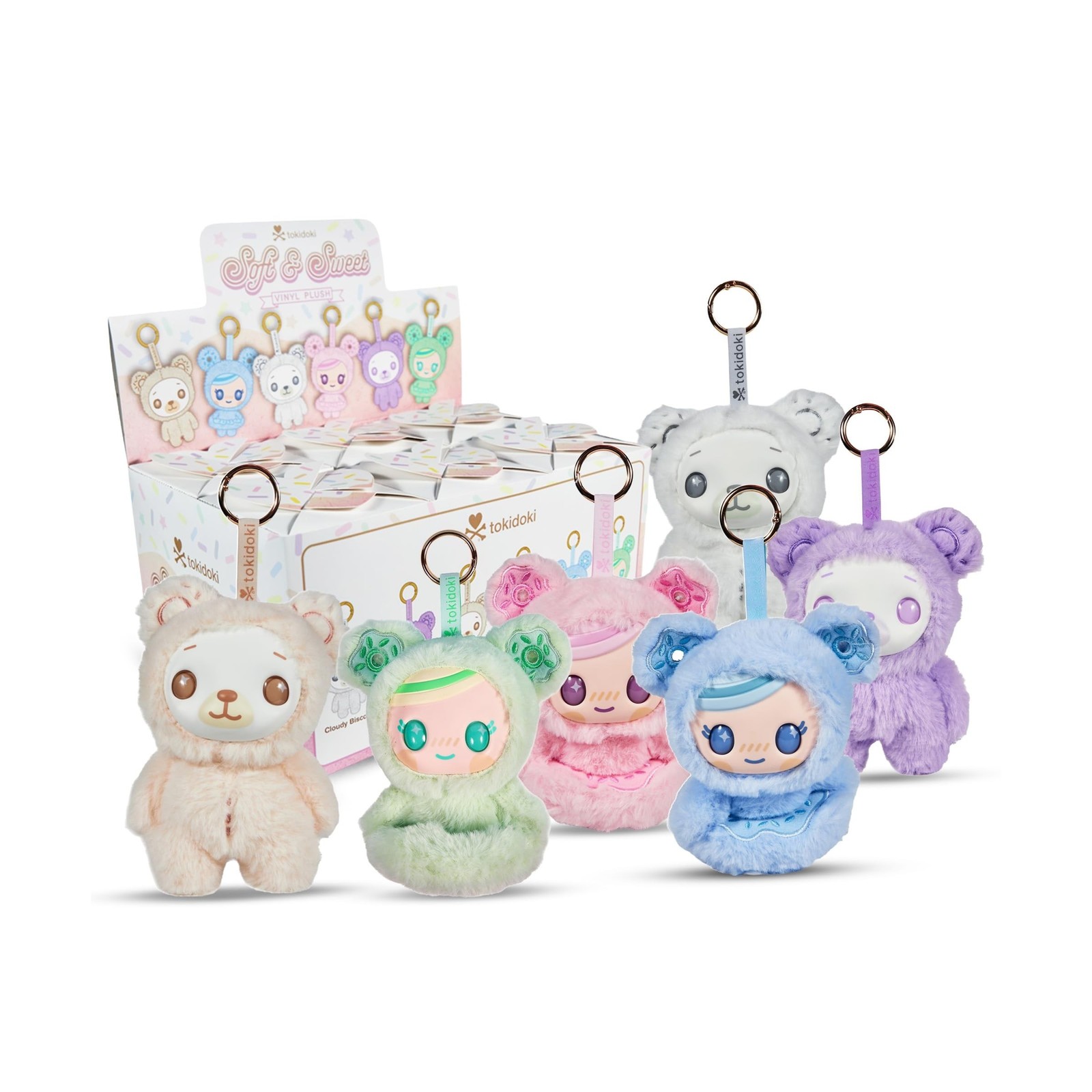 tokidoki Collectible Keychain, Soft & Sweet Plush Keychain Blind Box 6 Pack