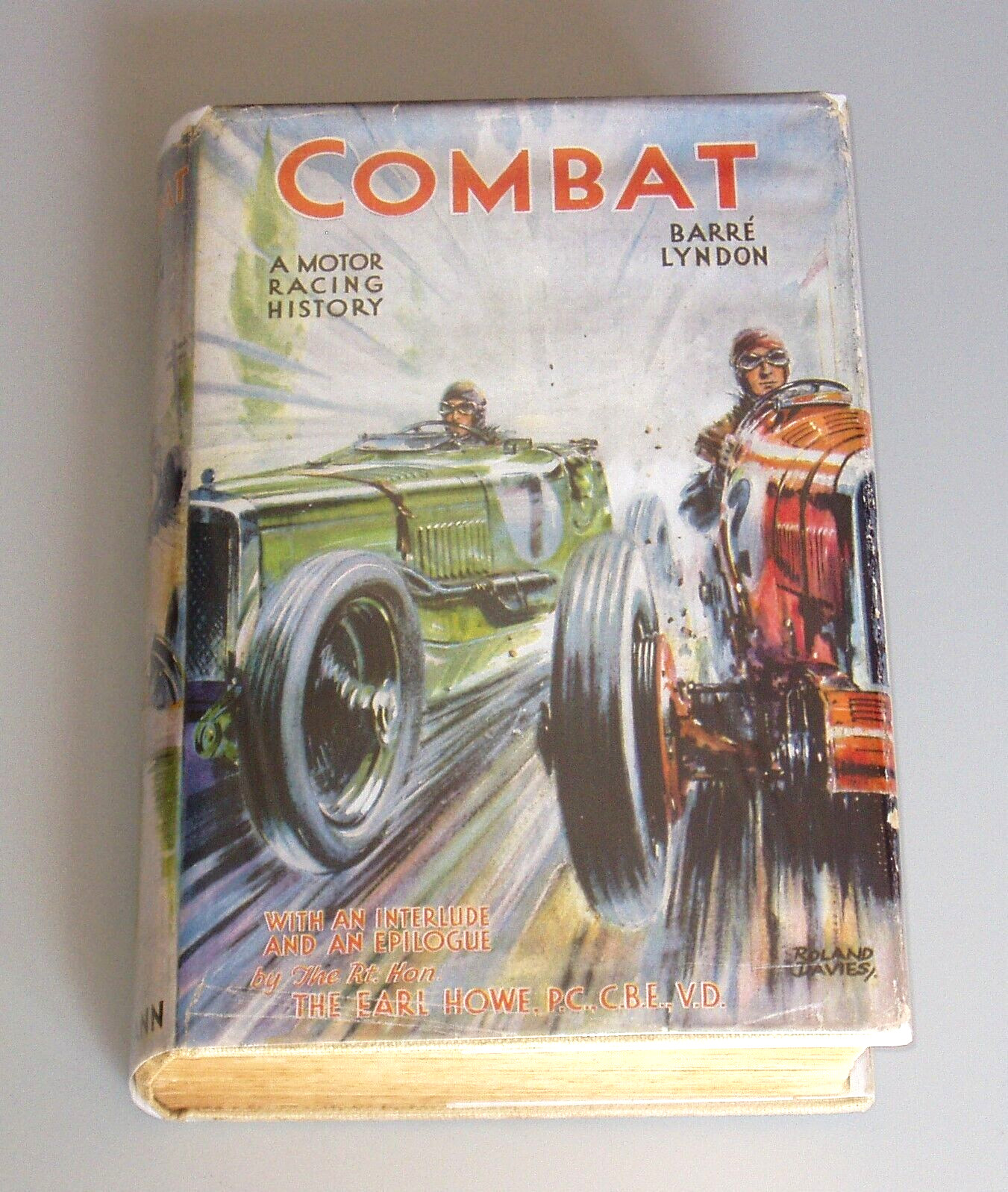 COMBAT * SIGNED by BARRE LYNDON *  HARDBOUND 1933 1st Edition - MG Motor Racing