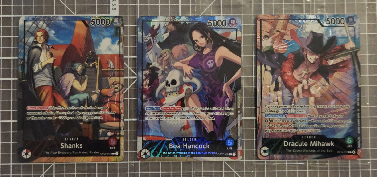 PSA Magazine One Piece Exclusive Cards Set of 3 Boa Hancock Shanks Dracule