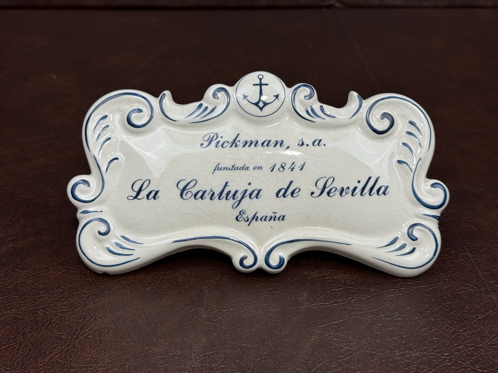 Vintage Pickman La Cartuja de Sevilla Ceramic Plaque