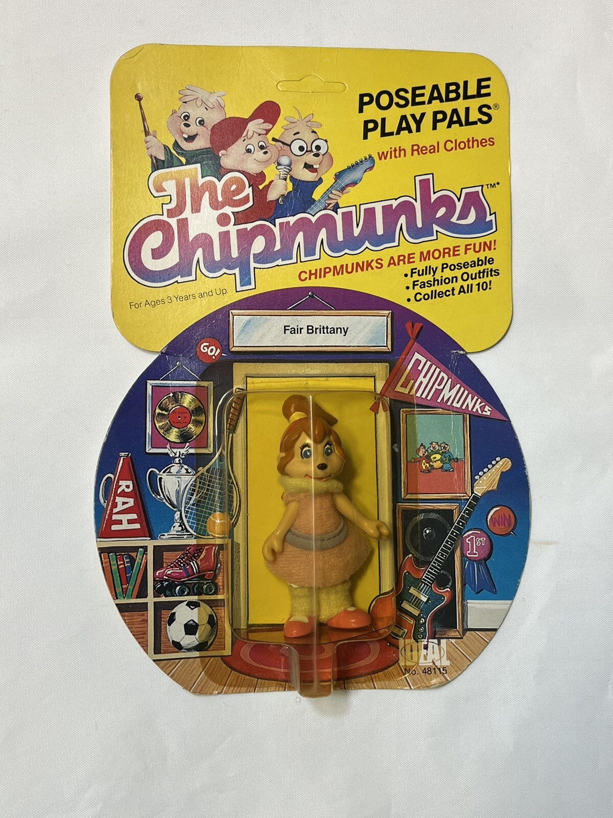 Vintage Brittany Chipette Alvin & Chipmunks 1984 Ideal #48115 Figure MOC NICE