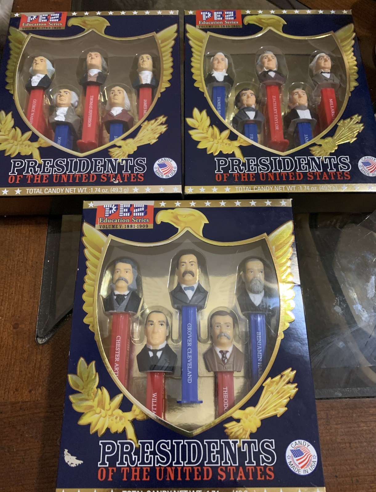 Pez Presidents 3 Volumes. Education Series Set United States Sealed Collection