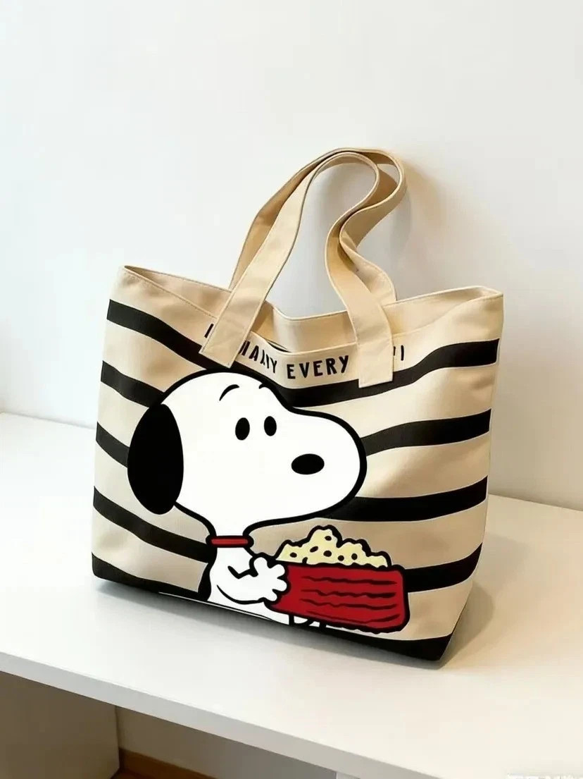 2025 New Starbucks Snoopy Tote Bag Shoulder Bag WHITE/BLACK Color
