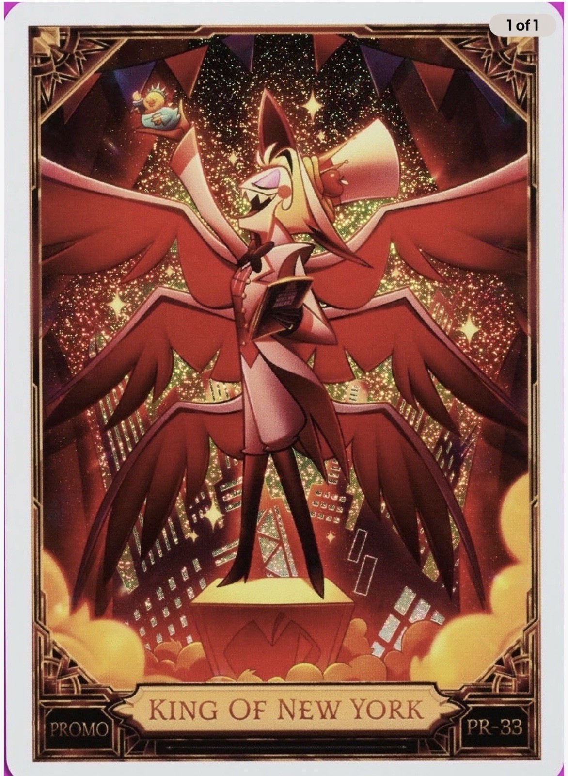 NYCC 2026 PSA HAZBIN HOTEL LUCIFER KING OF NEW YORK CARD IN HAND & SHIPS TODAY‼️