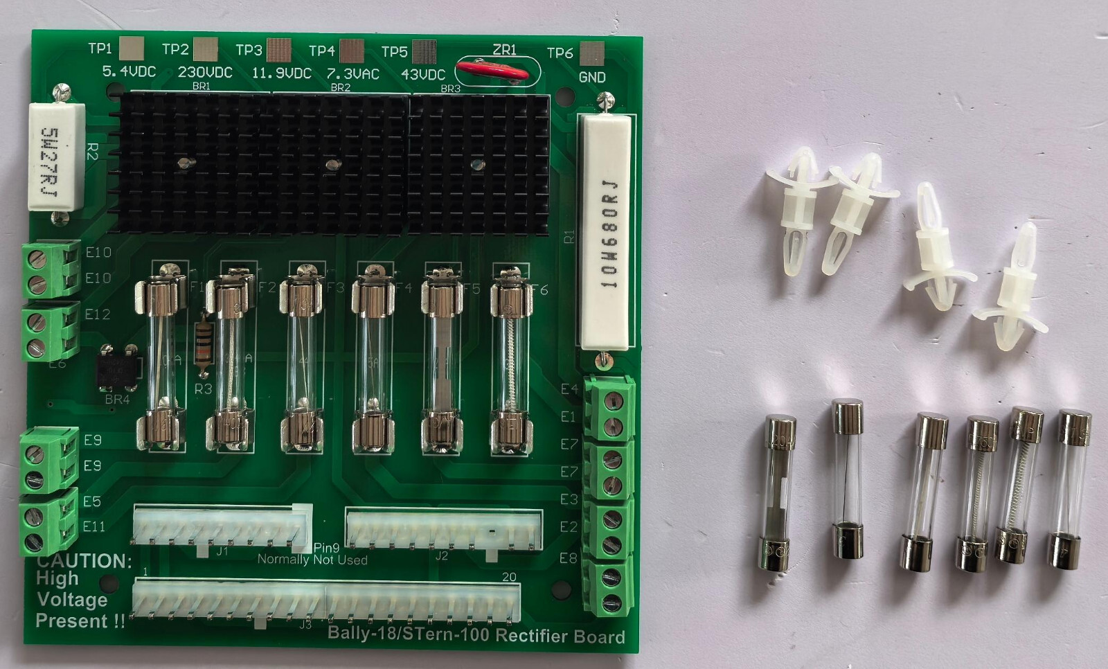 Power Supply Rectifier Board Replacing Bally AS-2518-18 - Solderless