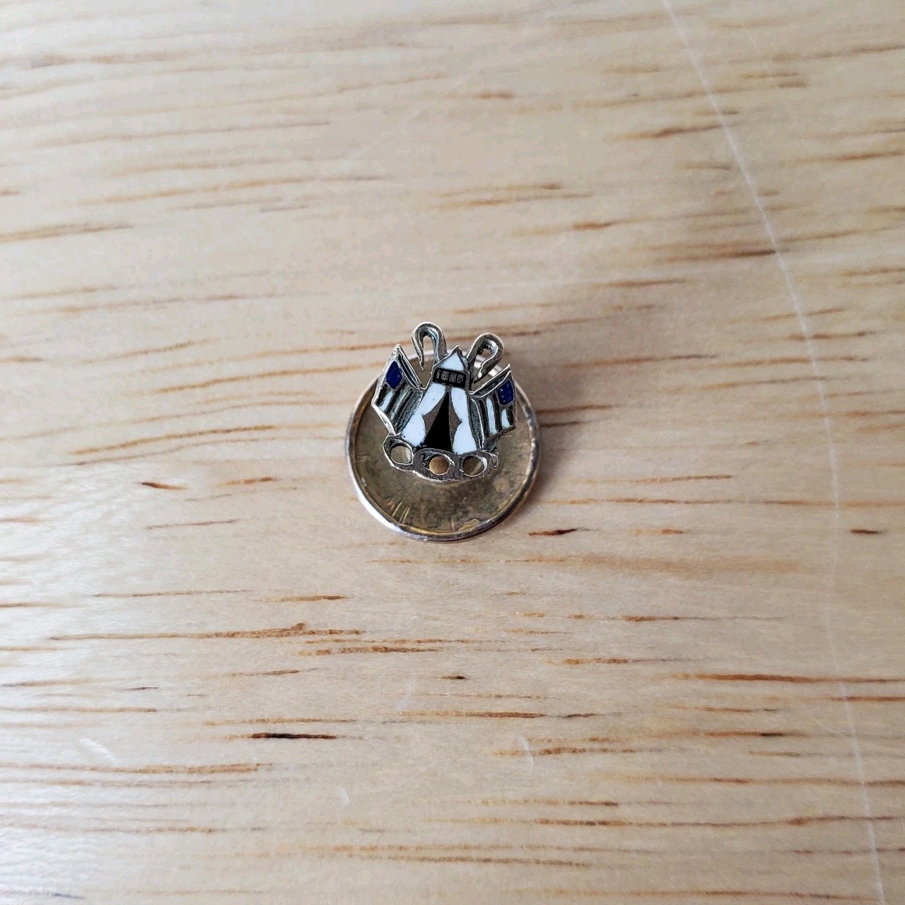 Vintage IOOF Odd Fellows Encampment Lapel Pin Enamel Tent Three Chain Links Vintage IOOF Odd Fellows Encampment Lapel Pin Enamel Tent Three Chain Links