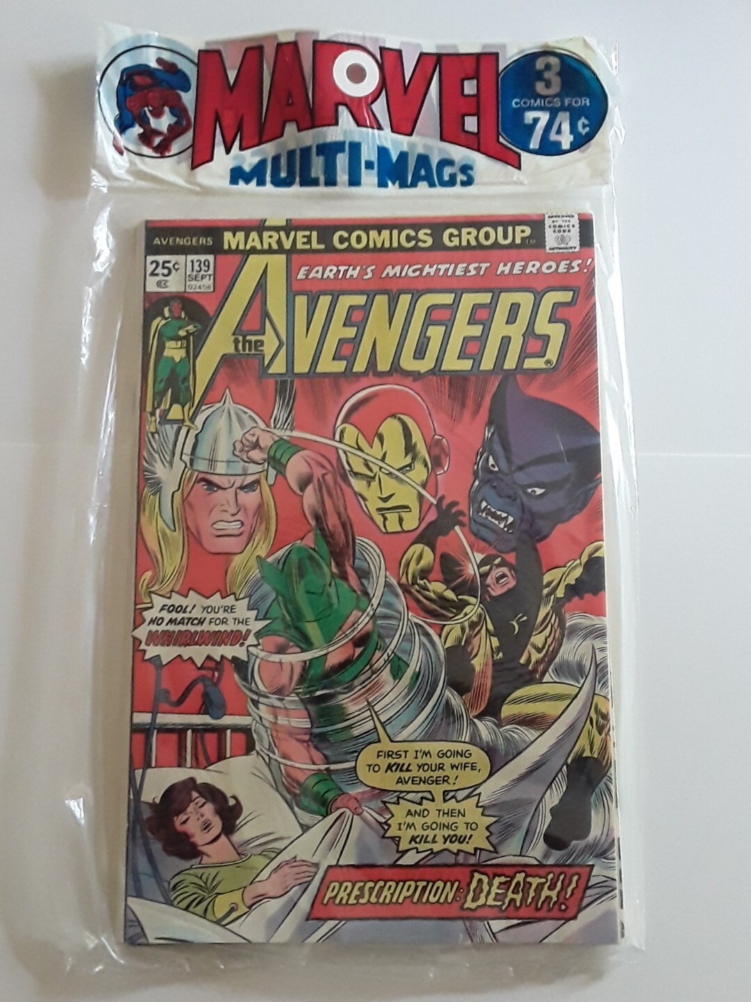 Marvel Multi-Mags 3 Bronze-Age Comics Sealed in Orig. Bag Avengers Panther Conan