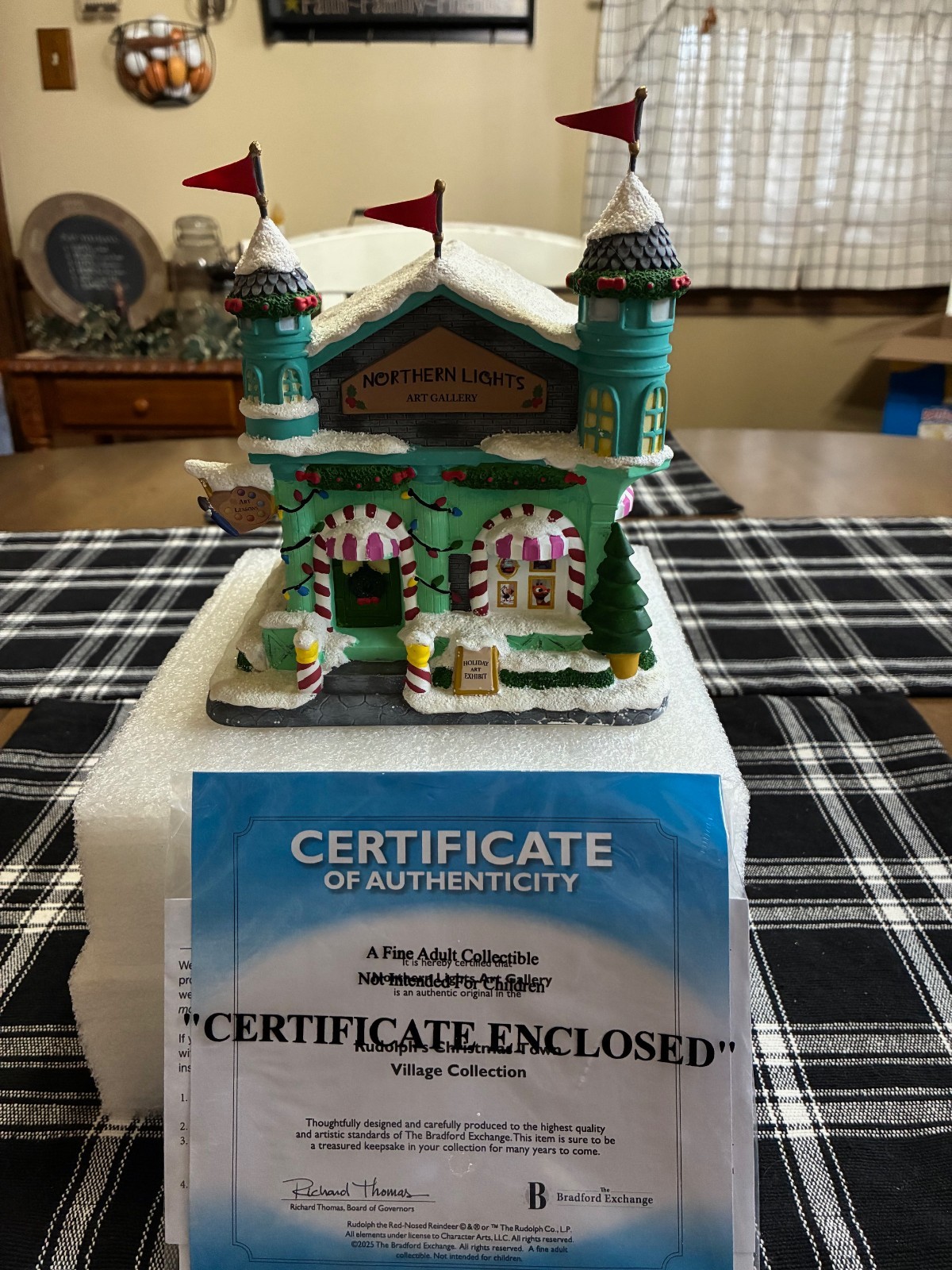 RARE-Hawthorne Village Rudolph's Christmas Town NORTHERN LIGHTS ART GALLERY-NEW