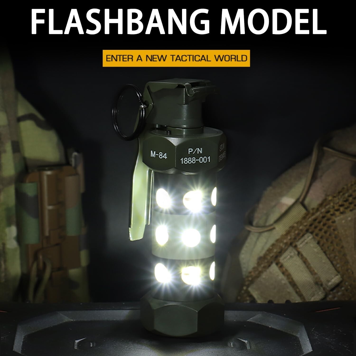 THE DIVISION 2 M84 Flashbang Grenade 1:1 Replica Flashlight 800 Lumens NEW/RARE