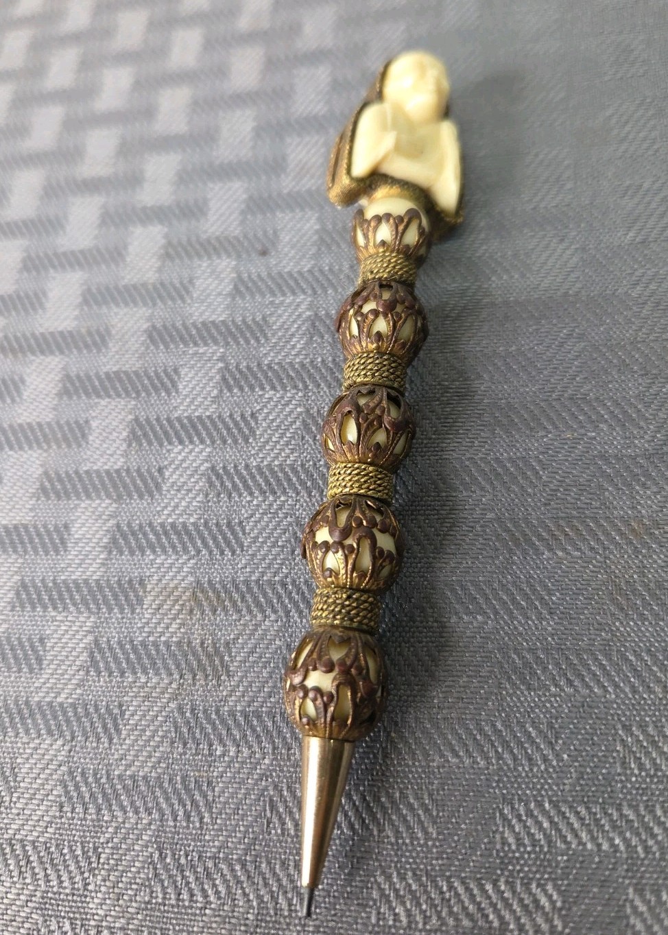 Vintage Signed Florenza Buddha Pencil , Complete,  Rare 