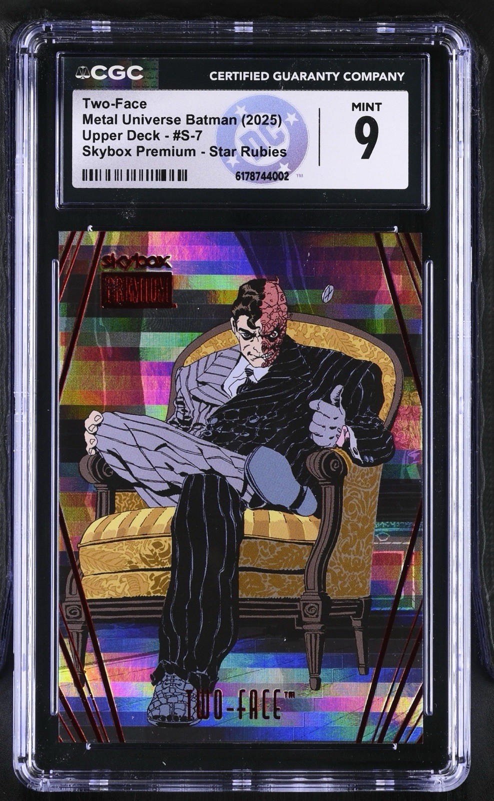 2025 Skybox Metal Universe Batman Skybox Premium Star Rubies 32/50 Two-Face #S-7