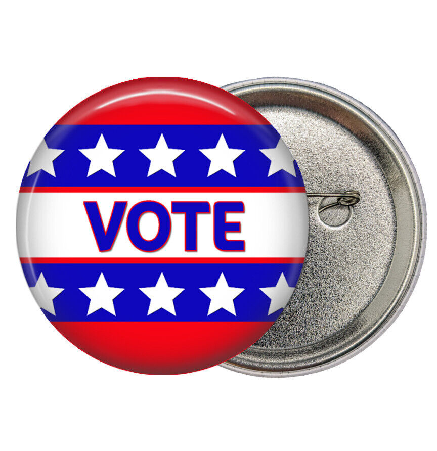 Lot of 10 Vote Patriotic USA Pinback Button Pins 1.25\