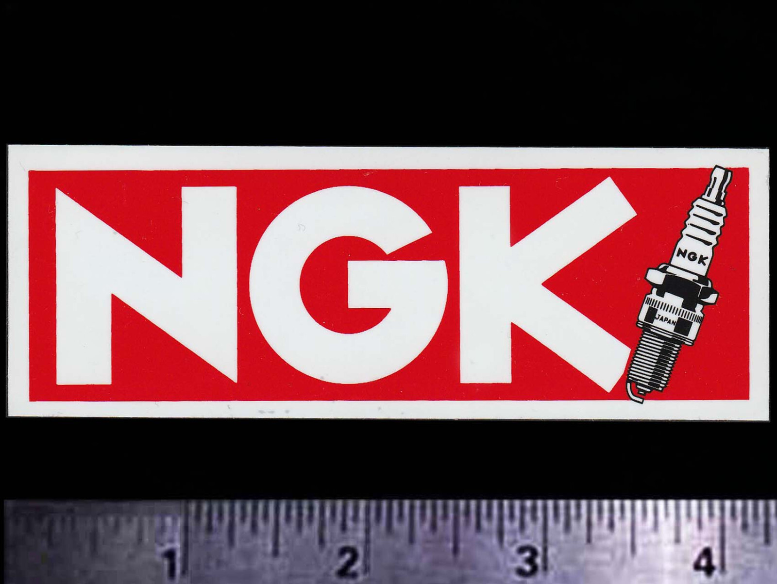 NGK Spark Plugs - Original Vintage 1970\'s 80\'s Racing Decal/Sticker - 4.25 inch