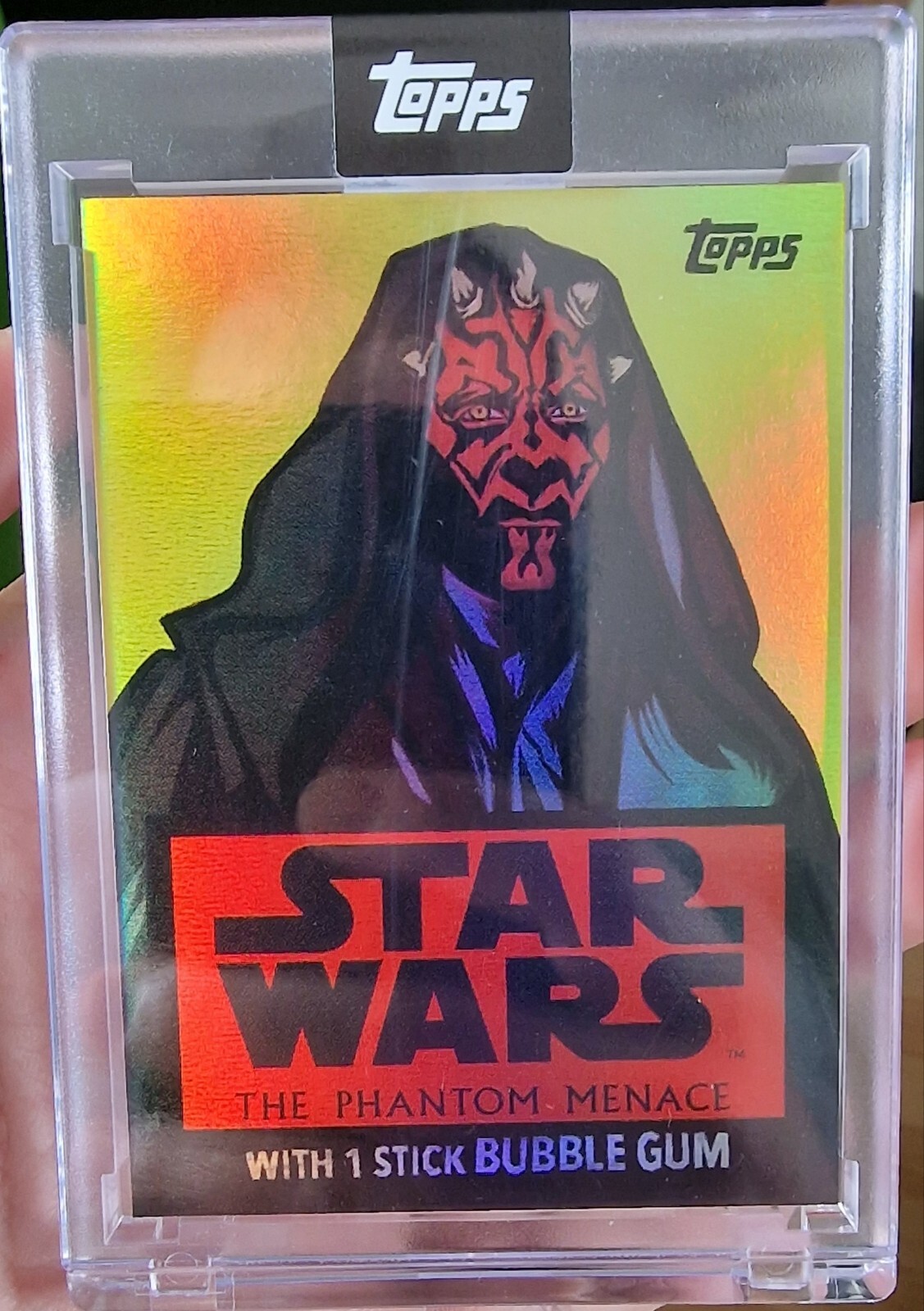 2022 Topps Star Wars Wrapper Art Phantom Menace Darth Maul /99