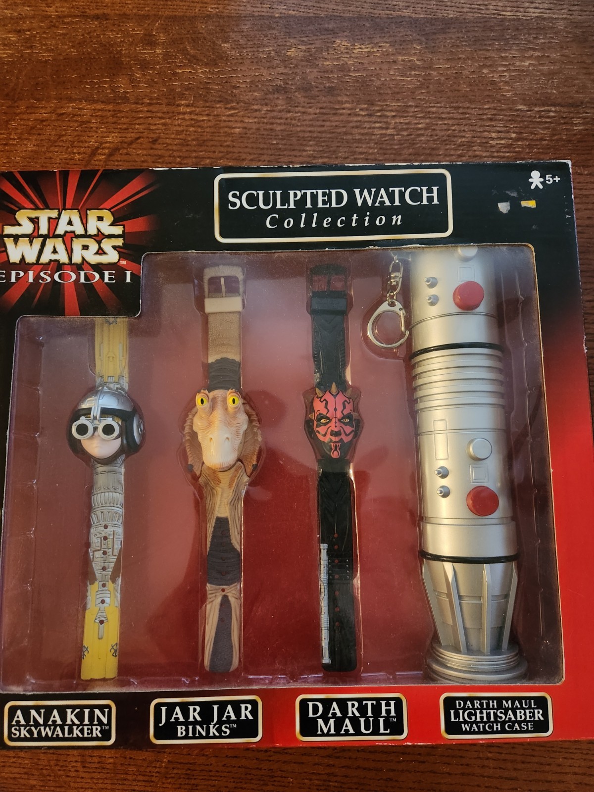 VINTAGE 1999 Star Wars Episode 1 3-Watch Collection with Lightsaber watch case 