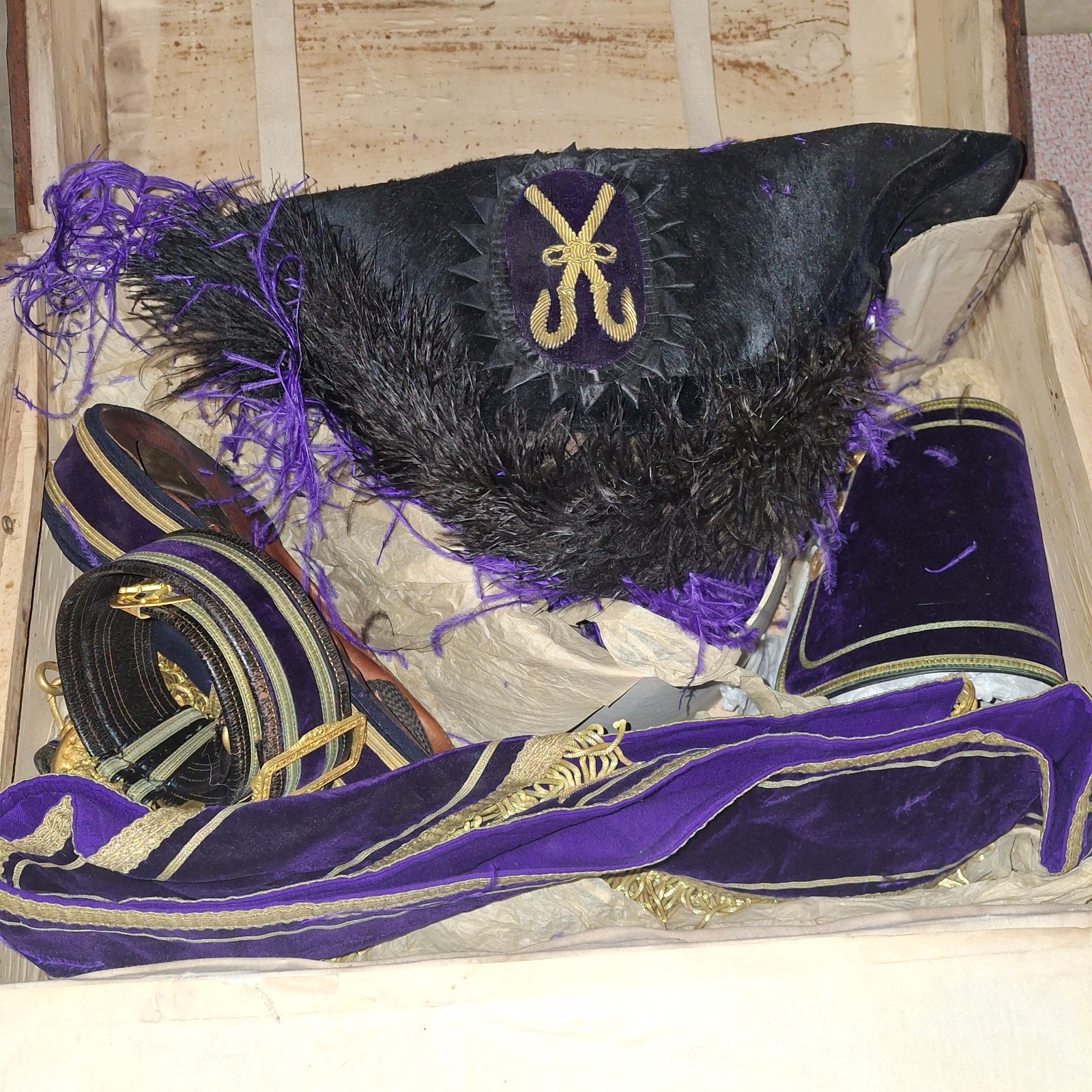 IOOF Odd Fellows Antique Fraternal Lodge Regalia Vestments Robes Original Case