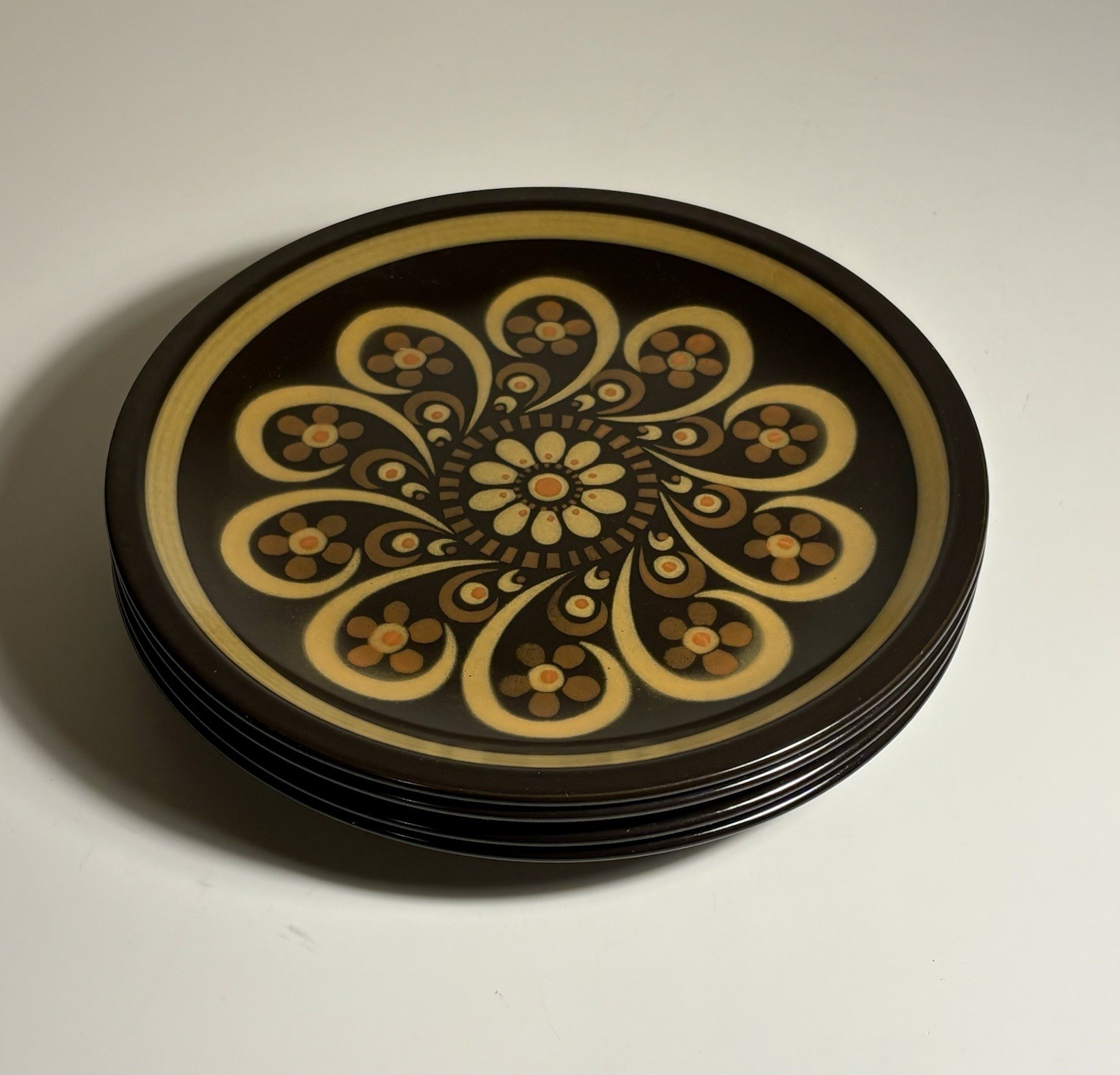 Set of 4 Mikasa 1970s Majorca Lodi 10.75” Dinner Plates Made in Japan MCM Rare