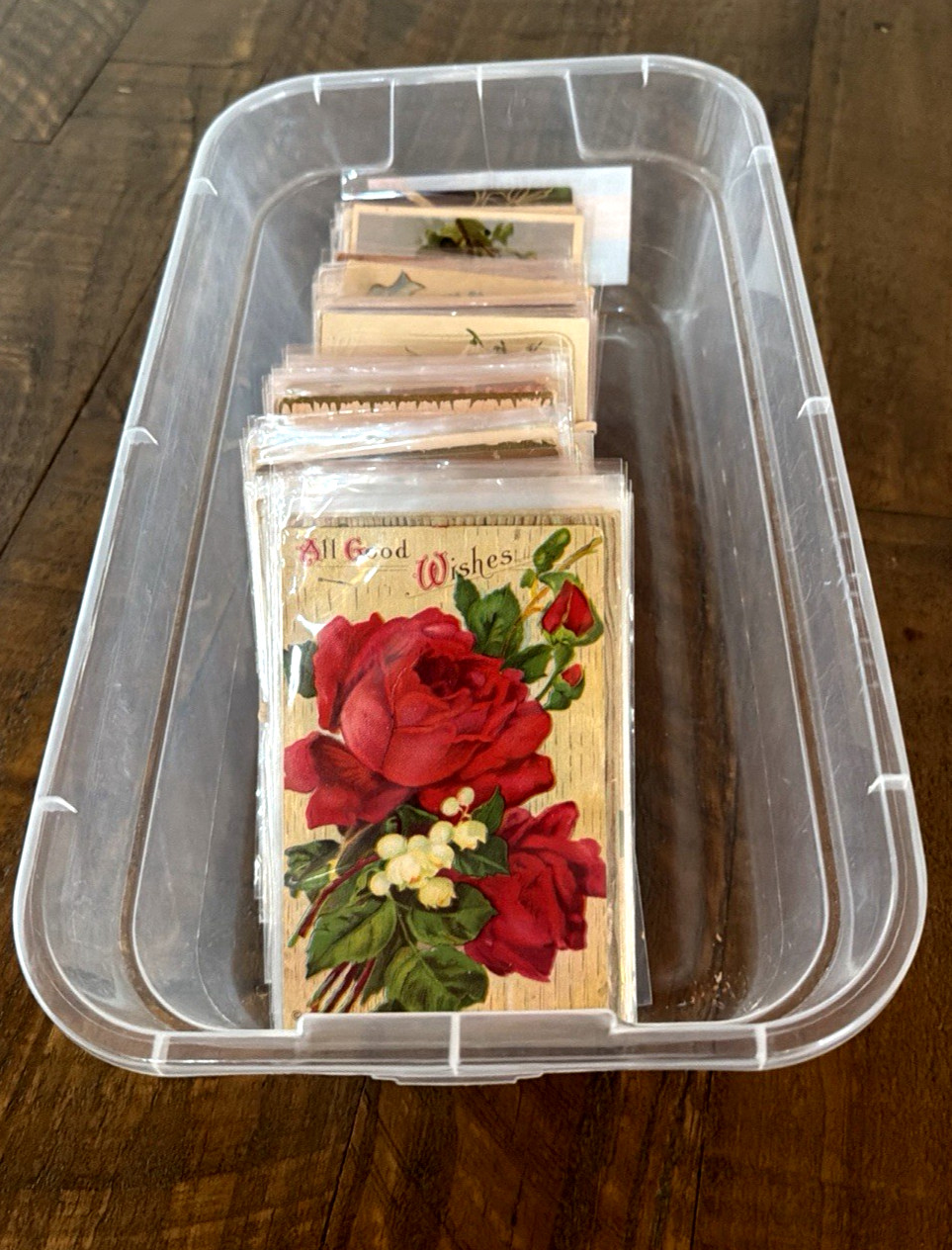HUGE LOT of 175~Vintage Antique Greetings POSTCARDS-with Flowers~In Sleeves~