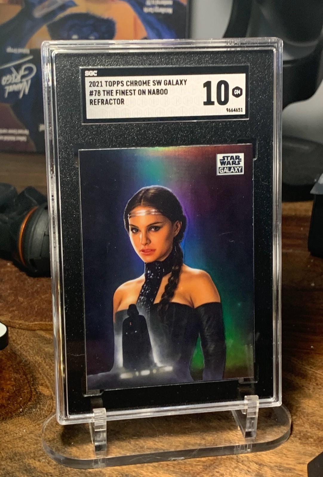 SGC 10 2021 Topps Star Wars Galaxy Finest On Naboo Padme & Vader Refractor