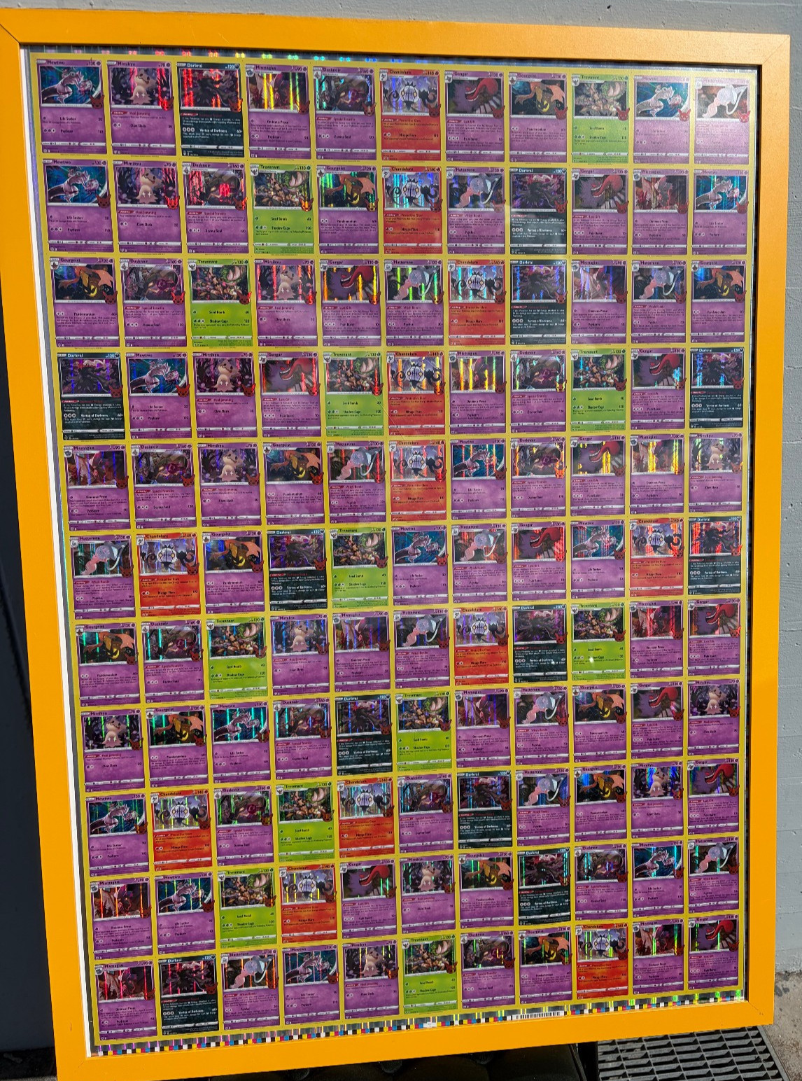 Pokemon Uncut HOLO Sheet Trick or Trade 2022 Mewtwo Mewtu Gengar Darkrai Mimikyu