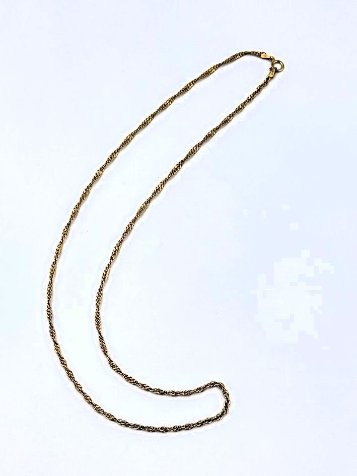 Vintage Napier N/C Gold Tone Rope Chain Necklace Twisted 24\