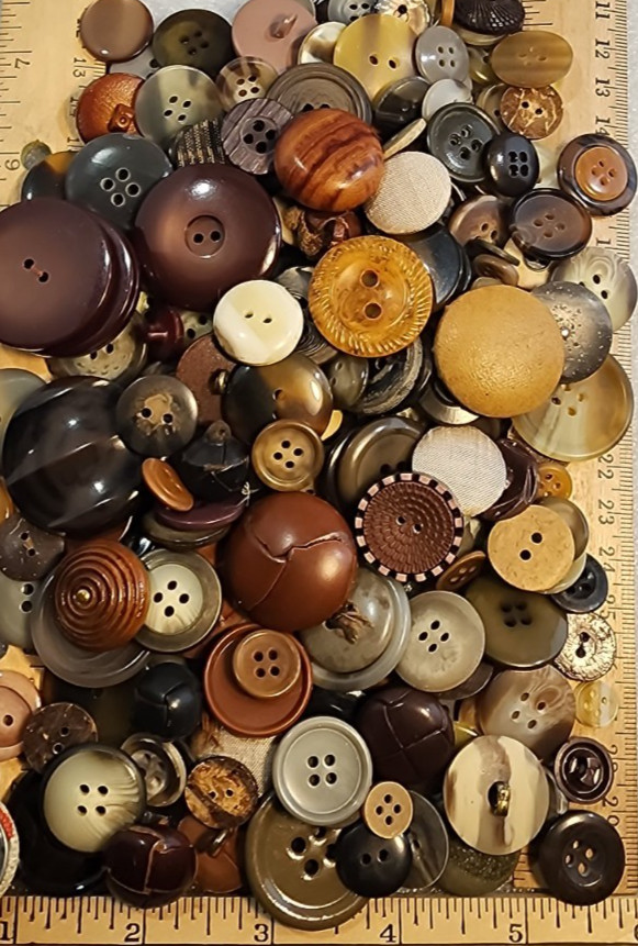 250 Buttons - Mostly Vintage from Estate Collection - #33