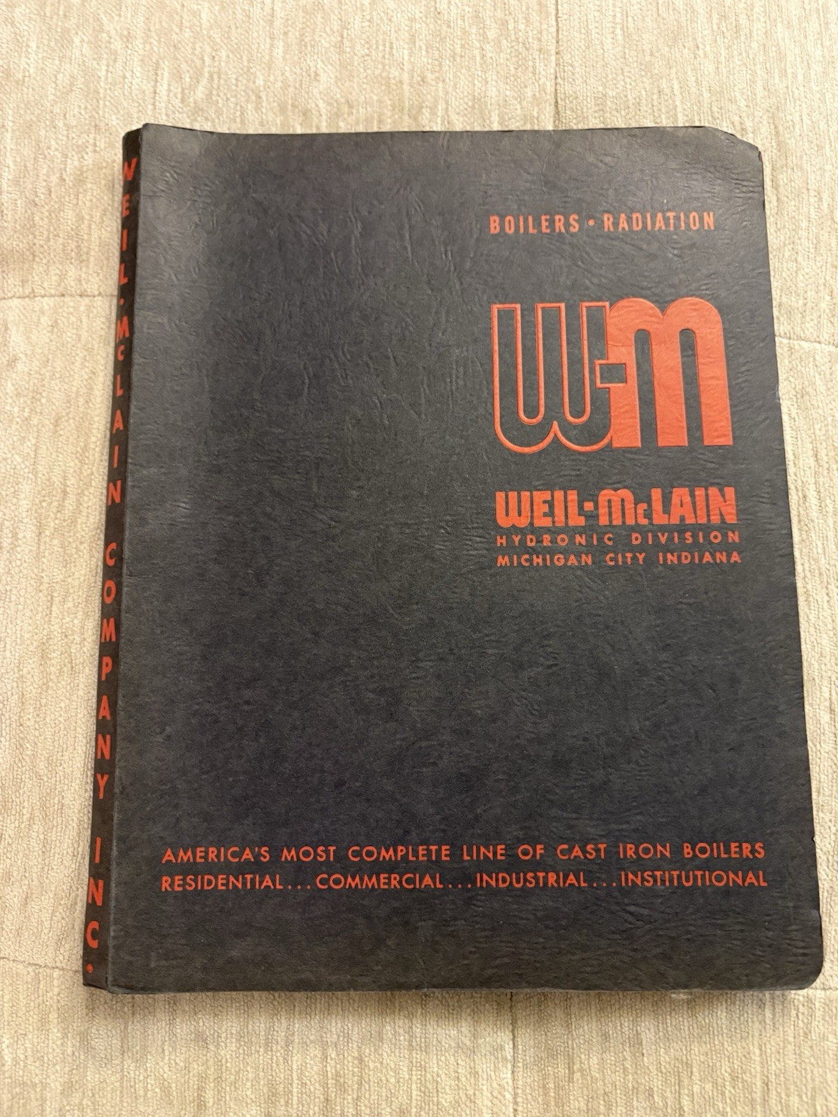 Vintage 1970s Weil-McLain Master Boiler Catalog Binder Baseboard Asbestos 25pc