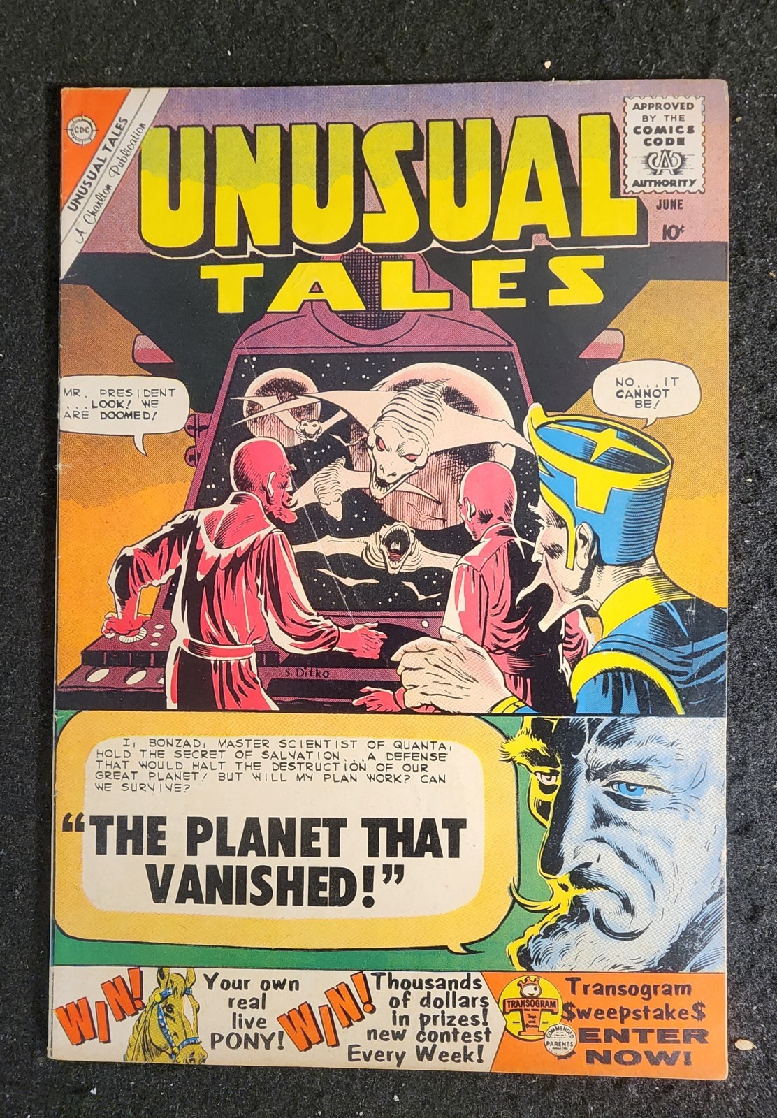 UNUSUAL TALES #22 (Charlton 1960) VG+ Steve Ditko